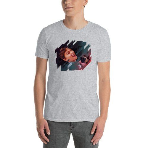 Mascochula camiseta hombre electronic personalizada con tu mascota gris thumbnail