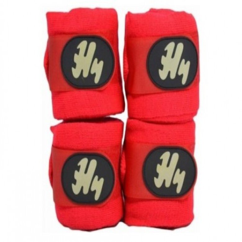 Set de 4 vendajes de establo para caballos color Rojo, , large image number null