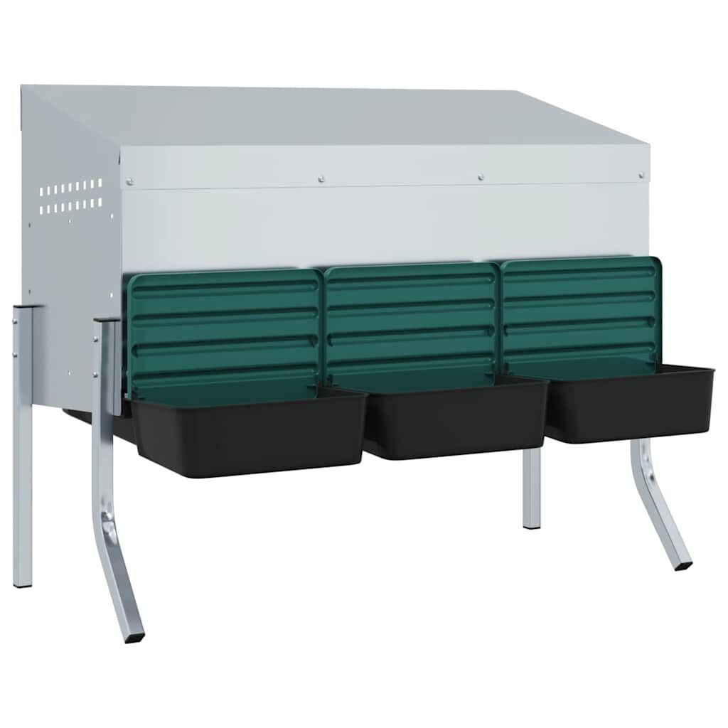 vidaXL Nido para gallinas de acero galvanizado thumbnail