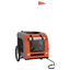 vidaXL Remolque bicicleta para perros hierro tela Oxford naranja gris, , large indicador imagen numero 2