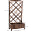 Outsunny Jardinera con Enrejado Jardinera con Celosía de Madera Macetero con Soporte para Trepadora Cultivos Plantas en Terraza Jardín Balcón 60x30x122,5 cm Marrón, , large indicador imagen numero 3