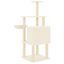 vidaXL Rascador para gatos con postes de sisal color crema 132 cm, , large indicador imagen numero 4
