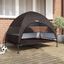 vidaXL Cama Elevada para Perros Marrón 127 x 81 x 108 cm Tela y acero, , large indicador imagen numero 2