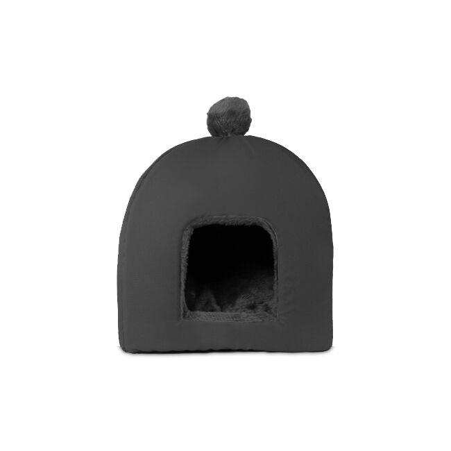 Gauty Cama Redonda para Perros y Gatos  Tela Impermeable y pelo - Gris y gris, , large Imagen numero 1
