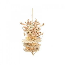 Juguete Natural Shredding Tower para loros color Variado