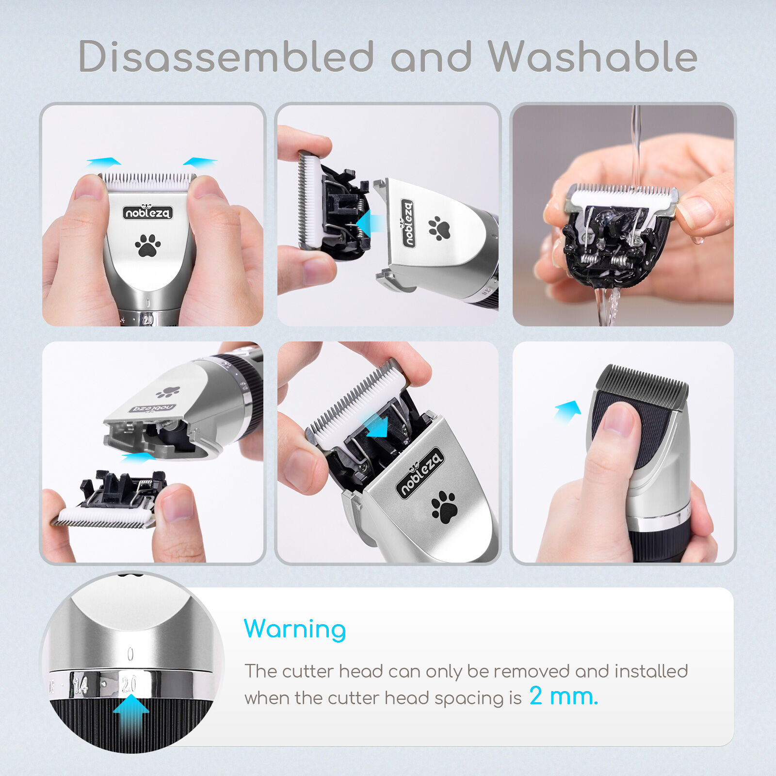 Nobleza Cortapelos Profecional  Set Mquina Cortar Pelo Sin Cable para perros thumbnail
