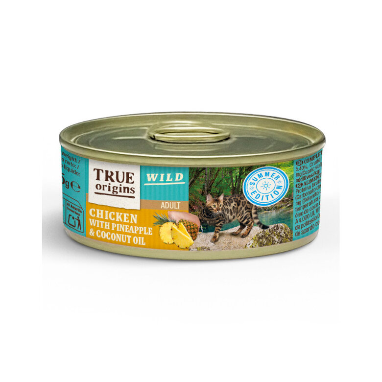 24 latas x 85 g True Origins Wild Summer Pollo con Piña y Aceite de Coco en Paté lata para gatos ¡Pack ahorro!