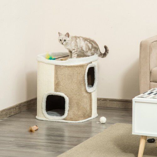Barril rascador para gatos Pawhut color Beige, , large Imagen numero 2
