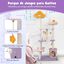 COSTWAY Árbol para Gatos de 167cm, Torre para Gatos con Postes Rascadores Cubiertos de Sisal, Árboles de Actividades Morado y Rosa, , large indicador imagen numero 3