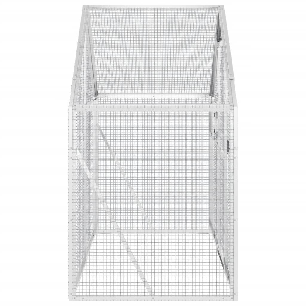 vidaXL Pajarera de aluminio color plateado para pájaro thumbnail