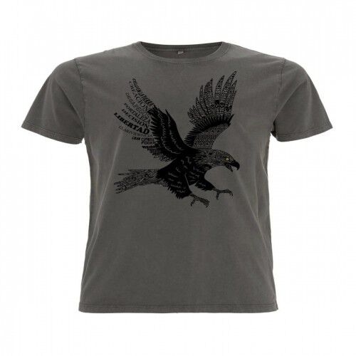 Camiseta de tela Animal Totem de águila color gris thumbnail