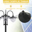 Outsunny Farol Solar de Jardín con 18 Luces LED Blanca Fría 6000K Impermeable IP44 Sensor de Noche y Base de Maceta Farola de Exterior para Camino Terraza Patio 60x55x189 cm Negro, , large indicador imagen numero 4