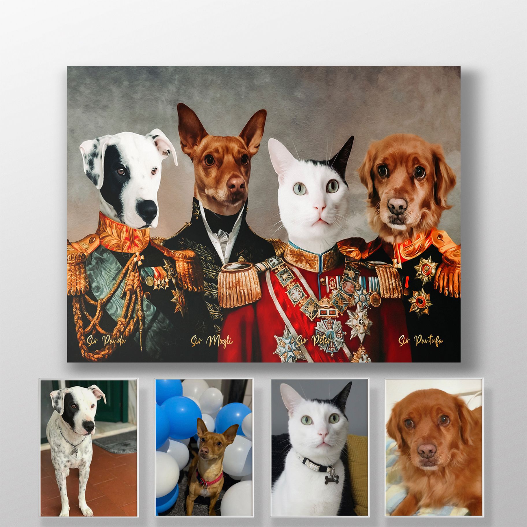 Pet Story Retrato Personalizado de Mascota Póster Realeza3