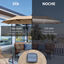Outsunny Sombrilla Doble de Jardín con 48 Luces LED Solar 450x265x240 cm Parasol para Patio con Manivela Protección Solar para Terraza Balcón Piscina Caqui, , large indicador imagen numero 4