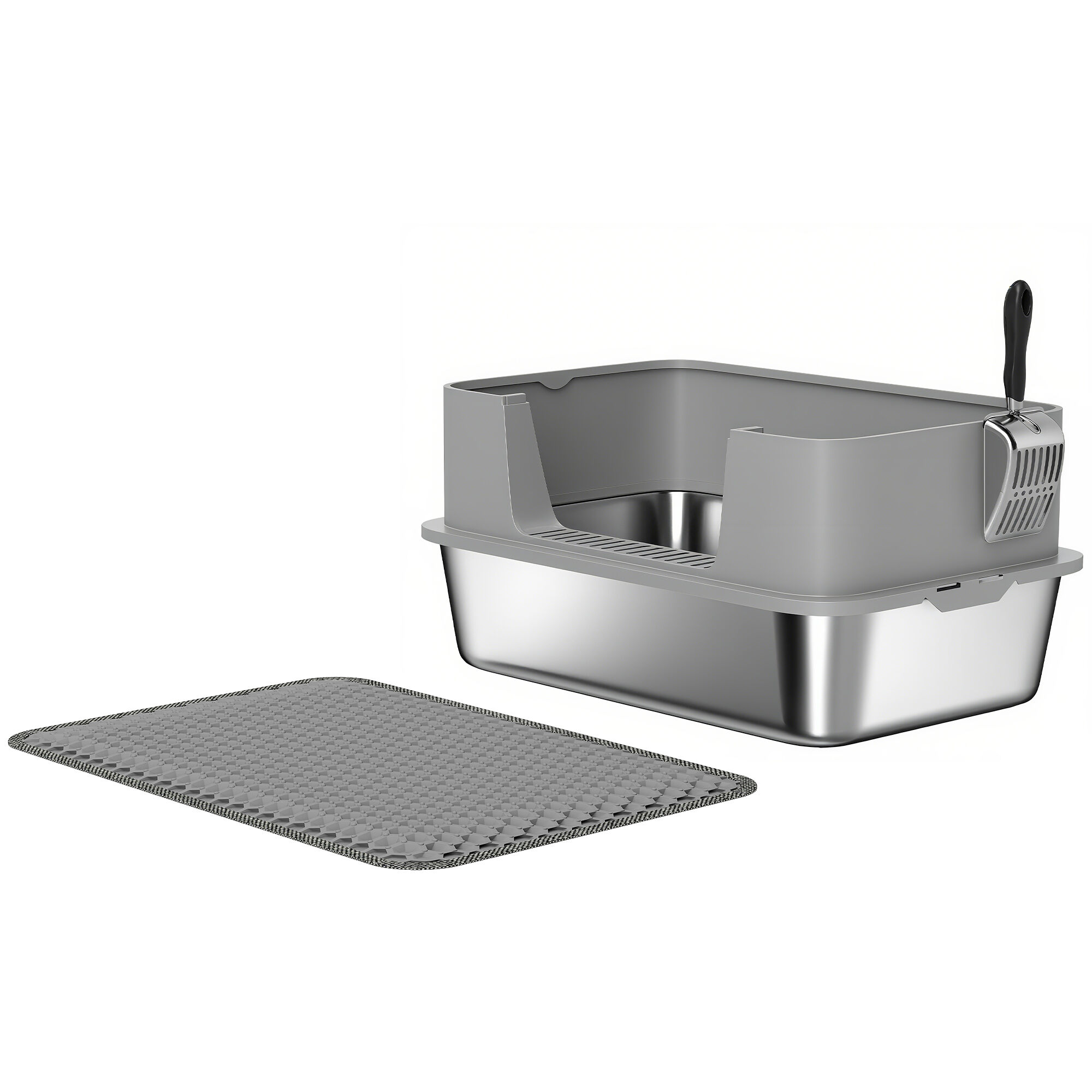 PawHut Arenero para Gato Gris, , large Imagen numero 1