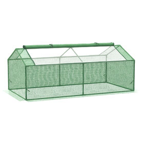 Outsunny Invernadero Verde de Metal de 180x90x70 cm para Terraza