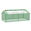 Outsunny Invernadero de Terraza 180x90x70 cm Caseta de Jardín con 2 Ventanas Enrollables Cubierta de PE y Marco de Metal Vivero Casero para Cultivo Plantas Flores Verde, , large indicador imagen numero 1