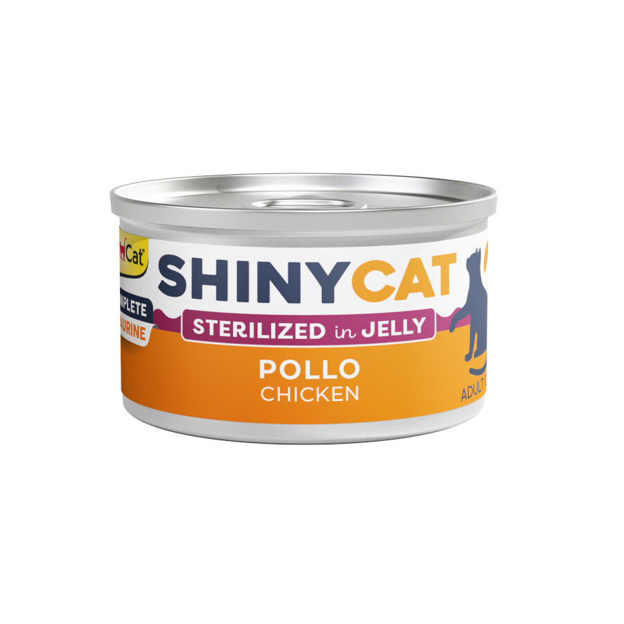 70 g GimCat Shiny Cat pollo en gelatina lata para gatos, , large Imagen numero 1