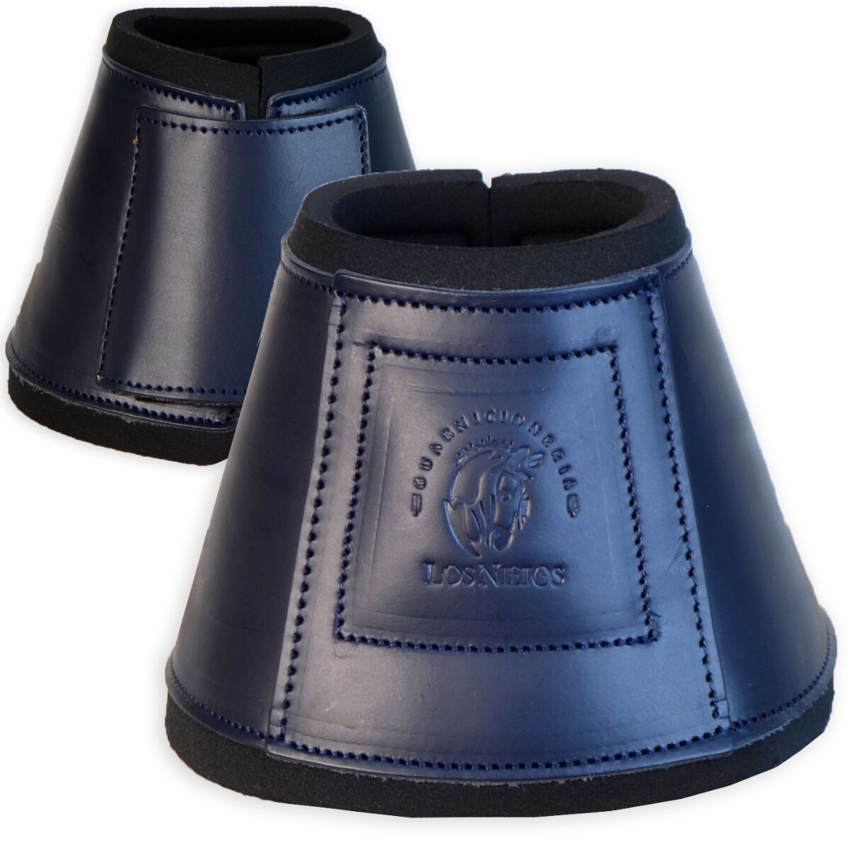 Guarnicioneria Los Nietos Campanas Cuero Y Neopreno Color Azul Equipamiento Para El Caballo