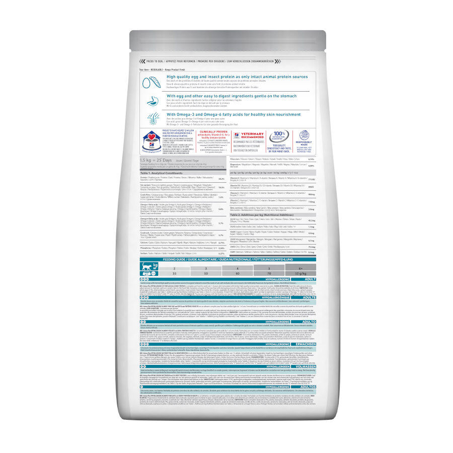7 kg Hill's Science Plan Adult Hypoallergenic Huevo e Insecto pienso para gatos, , large Imagen numero 8