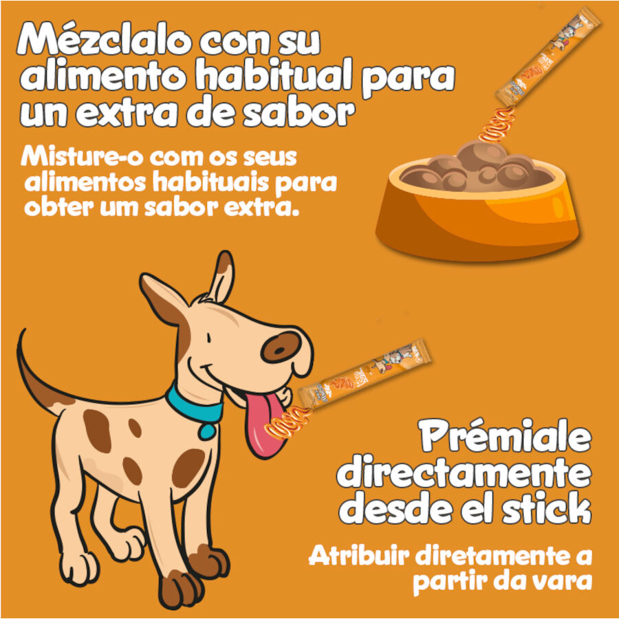 4 sobres x 15 g 2&Snacks Snacks Cremosos con Pollo para perros, , large Imagen numero 4