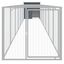 vidaXL Caseta perros con corral acero galvanizado gris 110x813x110 cm, , large indicador imagen numero 2
