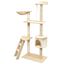 VidaXL Rascador con poste rascador para gatos color Beige, , large indicador imagen numero 2