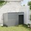 vidaXL Caseta perros con tejado acero galvanizado gris 196x91x110 cm, , large indicador imagen numero 8