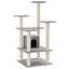 vidaXL rascador árbol 4 pisos con casa de sisal gris para gatos, , large indicador imagen numero 1
