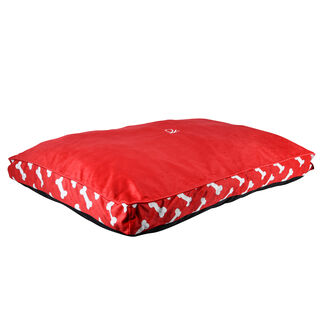 Benetton Cama Invierno Huesos Rojo para perros