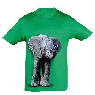 Camiseta Niño Elefante bebé color Verde