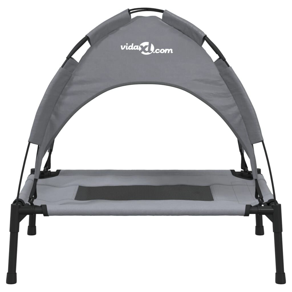 vidaXL Cama para perros con dosel antracita tela oxford y acero, , large Imagen numero 3
