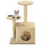 VidaXL Rascador con poste de sisal para gatos color Beige, , large indicador imagen numero 1
