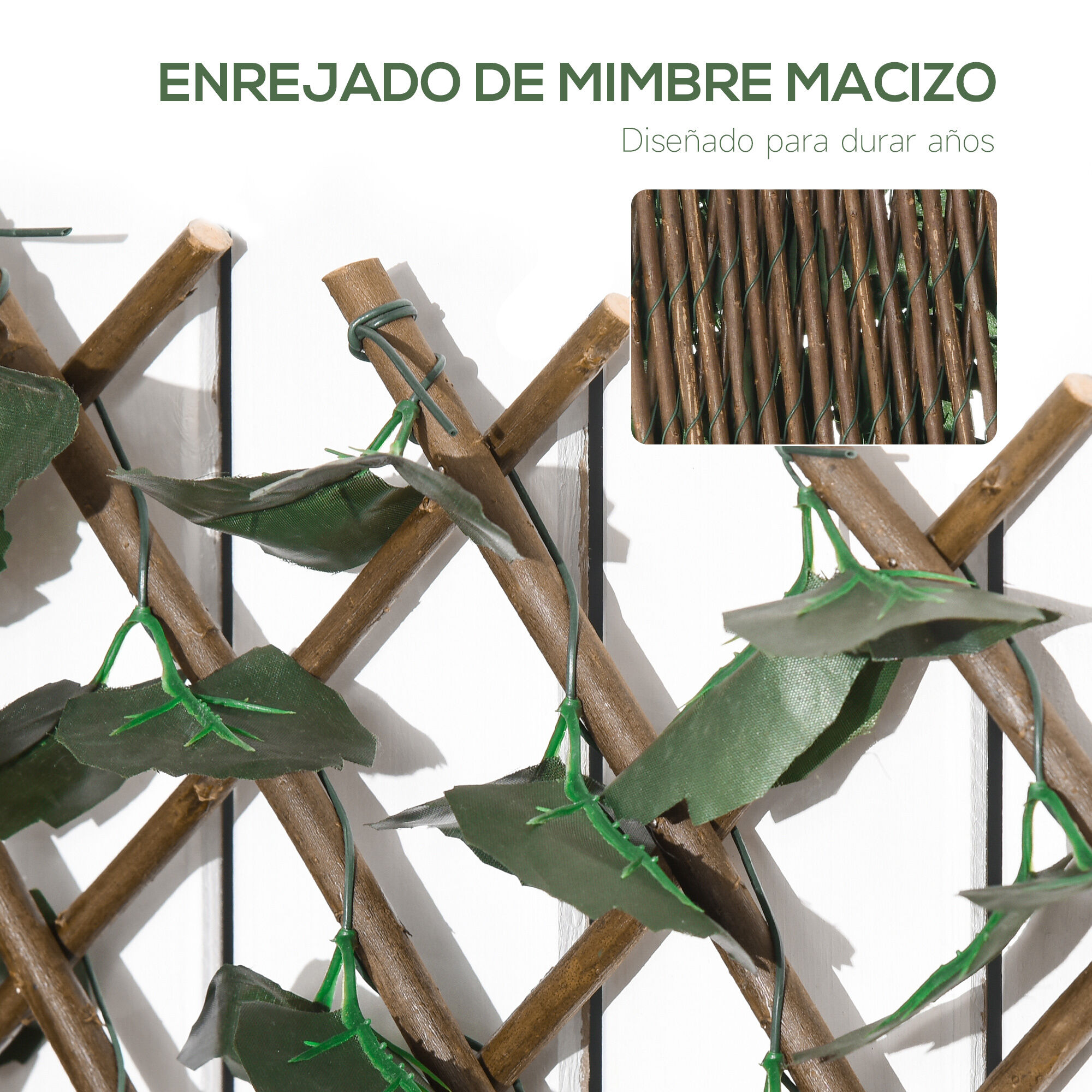 Outsunny Valla De Enrejado Expansible De 2 Piezas Para Jardín Verde thumbnail