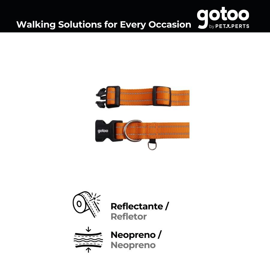 Gotoo Collar de nylon reflectante naranja para perros, , large Imagen numero 6