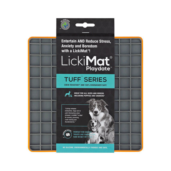 Comedero LickiMat Tuff Playdate Naranja para perro, , large Imagen numero 1