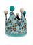 Gorro de cumplea&ntilde;os forma de corona - - Hecha a mano - Estampado de Perro Salchicha Feliz - Azul, , large indicador imagen numero 1