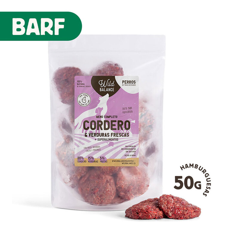 Pack de menú completo BARF para perros sabor Cordero, , large image number null