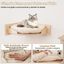COSTWAY Juego de Muebles de Pared para Gatos de 5 Piezas, Estantes con 2 Hamacas, Cama y Postes Rascadores de Yute, Trepador de Madera con Pelota Colgante, Parque de Juegos, Natural, , large indicador imagen numero 5