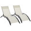 Outsunny Conjunto de 2 Tumbonas de Jardín de Aluminio Tumbonas Reclinables con Respaldo Ajustable y Reposacabezas Extraíble para Terraza Balcón 171x64x82 cm Beige, , large indicador imagen numero 1