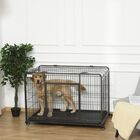 Jaula de Metal PawHut para Perros Plegable con Ruedas y Frenos color Gris, , large image number null
