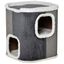 Barril rascador para gatos de 2 niveles PawHut  color Gris, , large indicador imagen numero 1