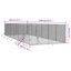 vidaXL Perrera de exterior acero galvanizado plateado 4x4x2 m, , large indicador imagen numero 31