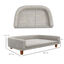 PawHut Sofá para Perros Grandes Cama Elevada para Perros Tapizada con Cojín Lavable y Patas de Madera de Pino Carga 40 kg 98x67x25 cm Gris, , large indicador imagen numero 3