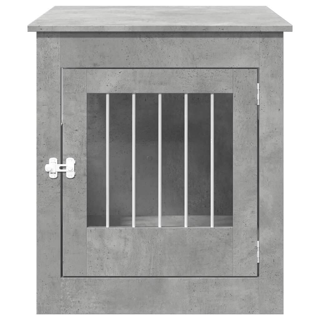 vidaXL Jaula para perros madera ingenier&iacute;a gris hormig&oacute;n 64,5x80x71 cm, , large Imagen numero 4