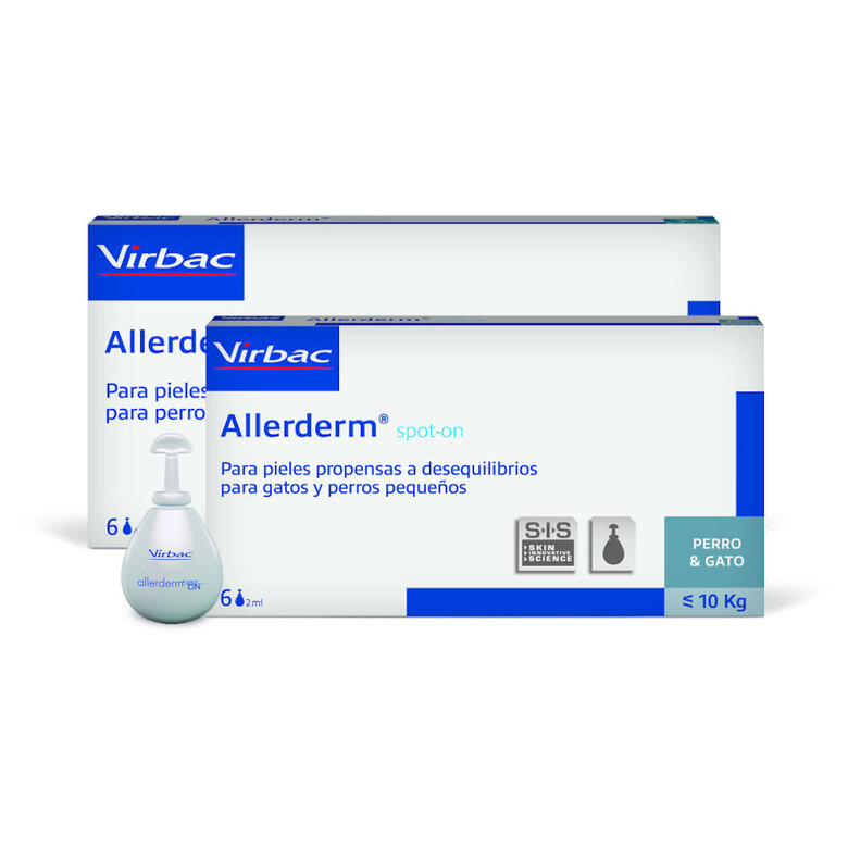 Virbac Allerderm spot on Pipetas dermatológicas para el cuidado de la piel Perros y Gatos., , large image number null