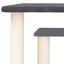 vidaXL Postes rascadores para gatos con plataformas gris oscuro 50 cm, , large indicador imagen numero 4