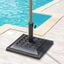 Outsunny Base para Sombrilla de Jardín Peso Neto 9 kg Soporte de Parasol Apto para Mástil de 38mm/48mm para Terraza Patio Exterior Ø44x32 cm Bronce, , large indicador imagen numero 2