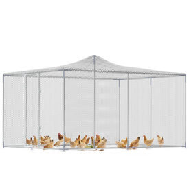 PawHut Gallinero para Exterior Plata