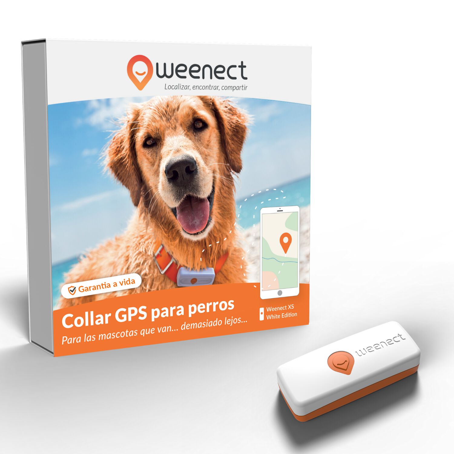 Weenect GPS Xs Blanco para perros